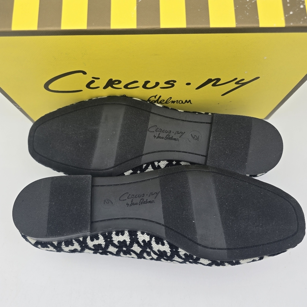 NIB Circus NY by Sam Edelman Tiffany Flat Loafers, Black/Natural Fabric, 6M - Picture 11 of 16